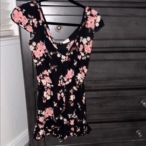 Pins & Needles Black and Pink Floral Blouse